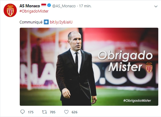 AS Monaco zwolniło trenera!